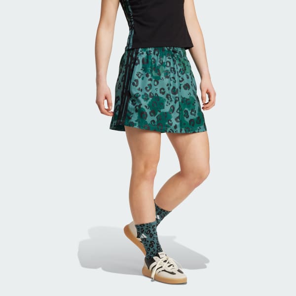 Cok-renkli Animal Print 3-Stripes Woven Etek