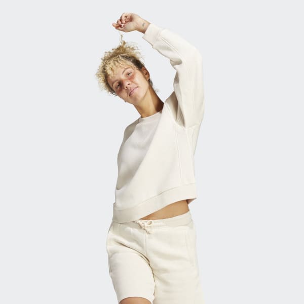 adidas ALL SZN Fleece Sweatshirt - Beige | Women\'s Lifestyle | adidas US