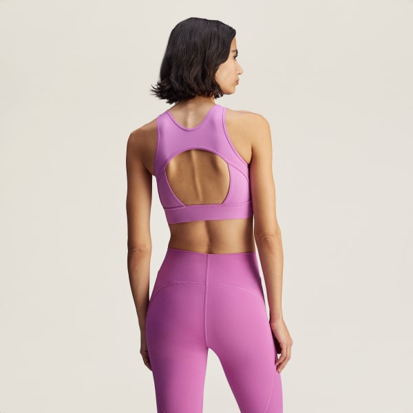 Ungu Crop Top Yoga adidas by Stella McCartney TrueStrength