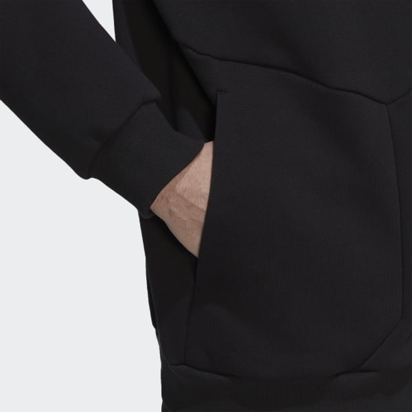 Black Essentials for Gameday Fleece Full-Zip Hoodie D7707