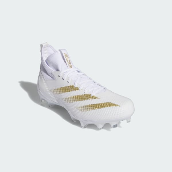 White Adizero Impact Football Cleats
