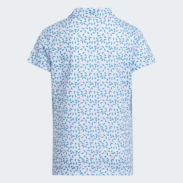 Blue GIRLS SHORT SLEEVE PRINTED POLO SHIRT