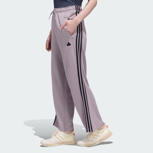 Purple FUTURE ICONS 3 STRIPES OPEN HEM PANTS