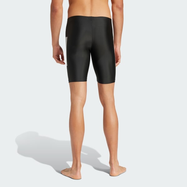 Negro Shorts de Natación 3 Tiras 8 Pulgadas