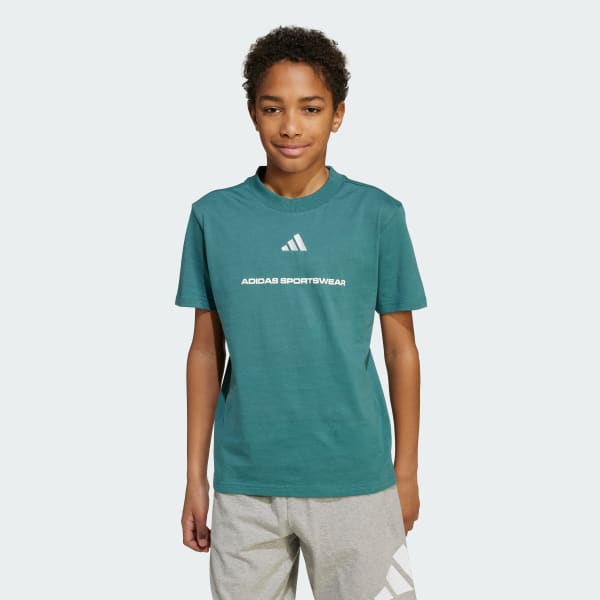 zelená Tričko adidas z jemného džerseju so sloganom