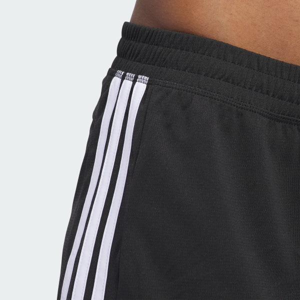 adidas Pacer 3-Stripes Woven Shorts (Plus Size) - Black
