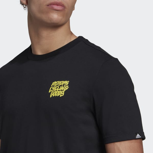 Schwarz Cycling Graphic T-Shirt QF197