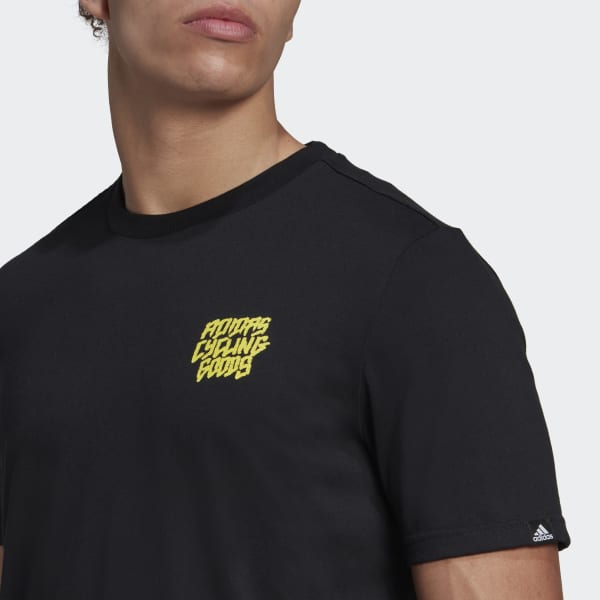 Nero T-shirt da ciclismo Graphic QF197