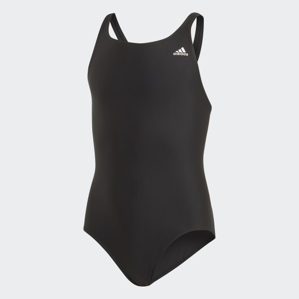 Schwarz Solid Fitness Badeanzug FWH46