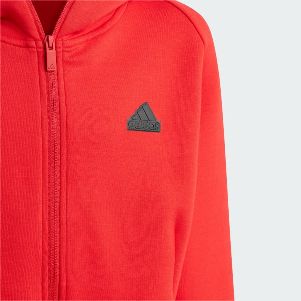 Red adidas Z.N.E. Full-Zip Hoodie Kids