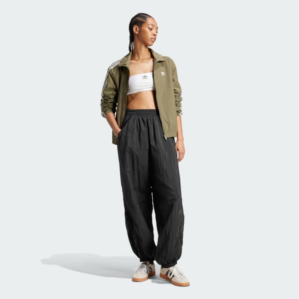 Green adidas Originals Woven Track Top