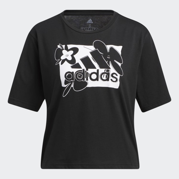 Negro Camiseta Corta Fun Sport Logo Estampada
