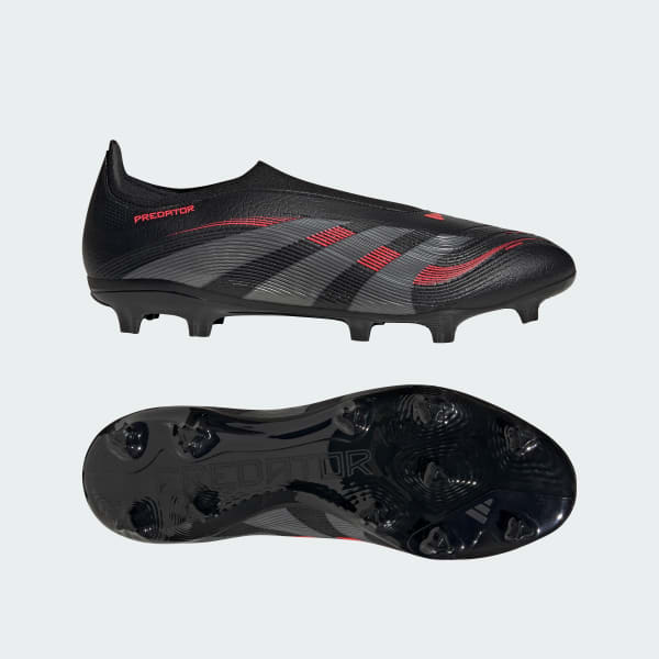 Svart Predator League Laceless Firm/Multi-Ground Fotbollsskor