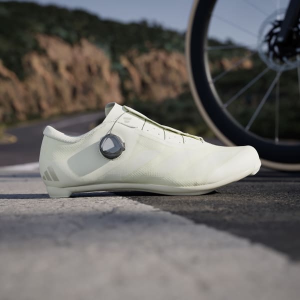 Blanco Zapatilla de ciclismo Tempo Boa 3 bandas