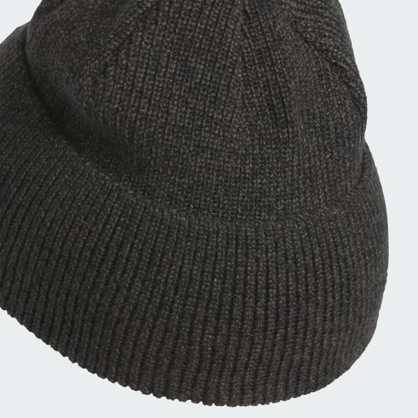 Black Marled Wide Cuff Beanie