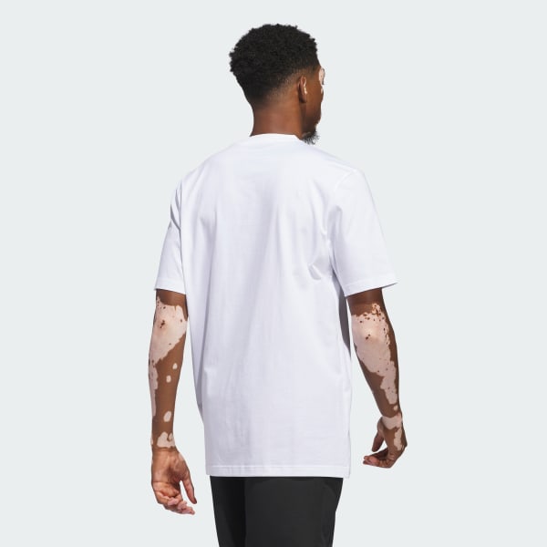 Blanco Playera Blue Summer Logo Estampada