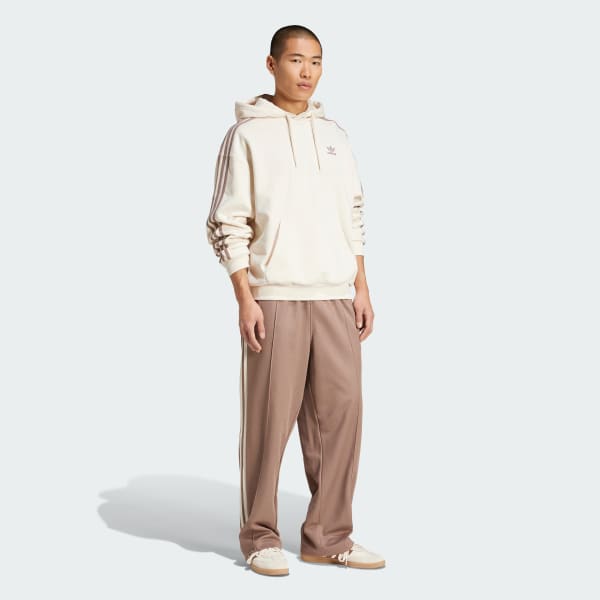 Blanc Sweat-shirt à capuche coupe baggy Adicolor