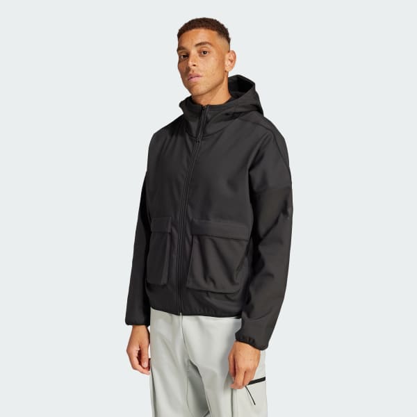 Svart City Escape Premium Full-Zip Hettegenser