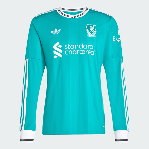 สีเขียว เสื้อฟุตบอลชุดที่สามแขนยาว Liverpool FC 25/26