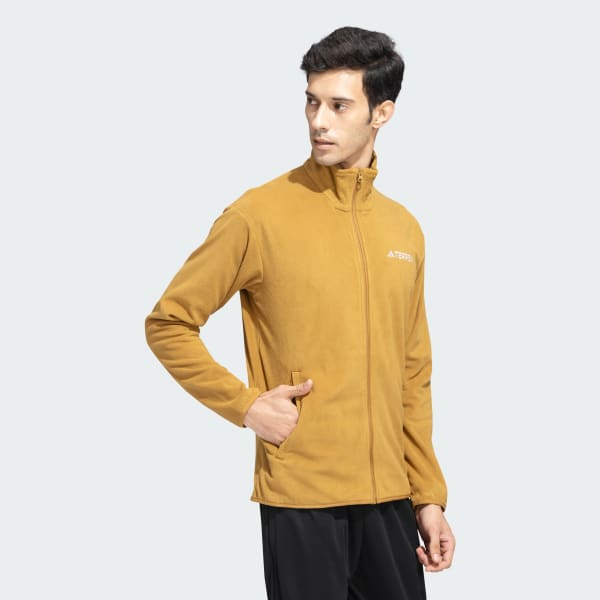 Brown Essentials Full Zip Fleece Track Jacket