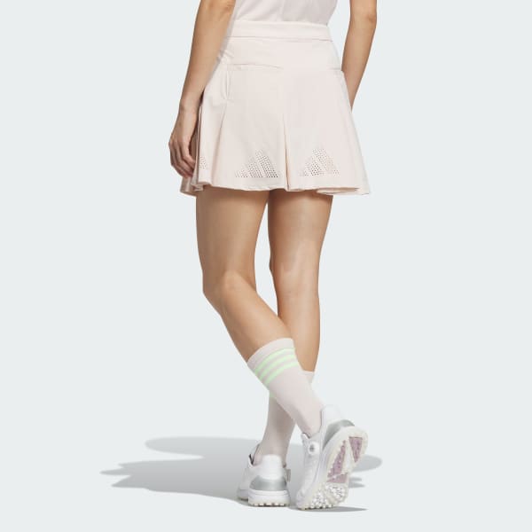 Pink Stretch Flared Skirt