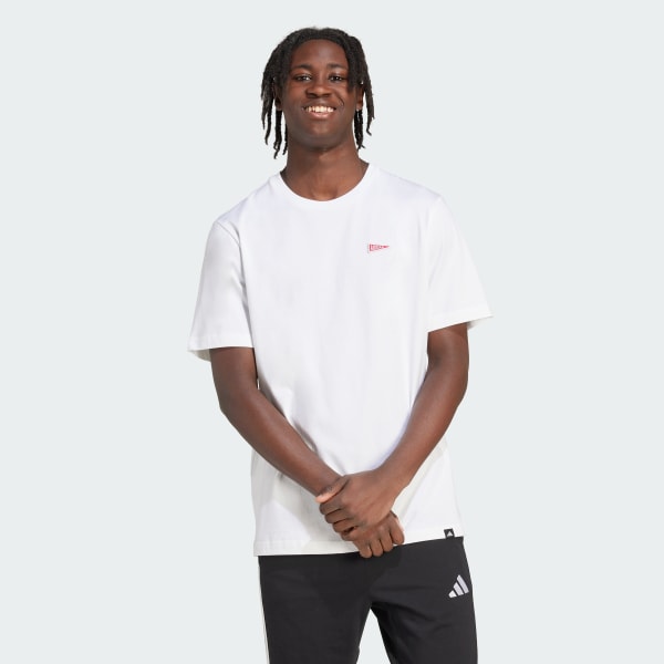 Bianco T-shirt Pennant Trim Graphic