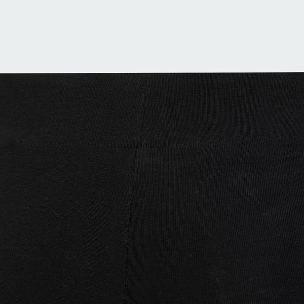 Negro Mallas Essentials Logo Grande Algodón Corte Medio