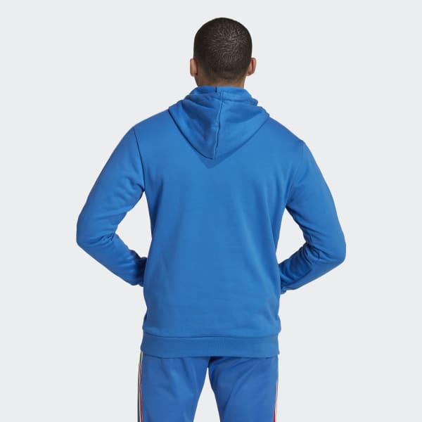 Bleu Sweat-shirt à capuche 3-Stripes E5662