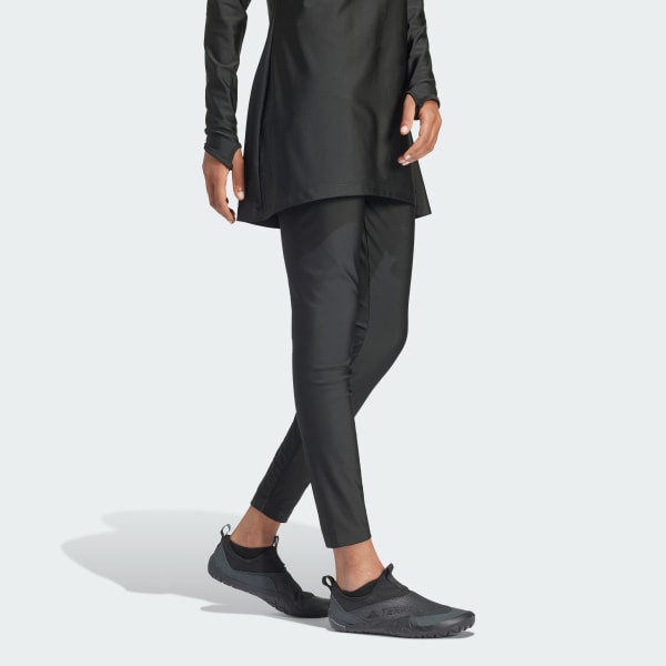 Czerń Legginsy 3-Stripes Swim