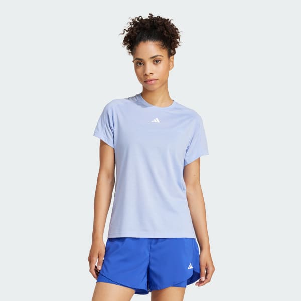 Blue AEROREADY Train Essentials Minimal Branding Crewneck Tee