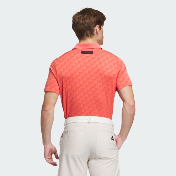 Red HEAT.RDY Jacquard Short Sleeve Polo Shirt