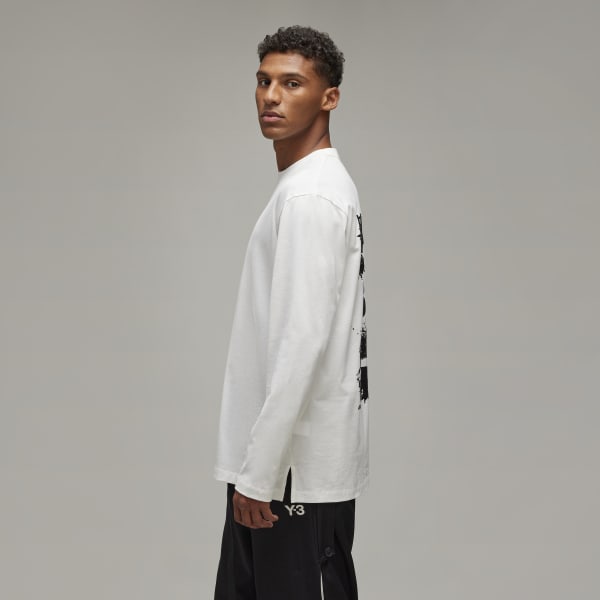 トップス Y-3 3 STRIPE PACKABLE LONG SLEEVE TEE M Y-3 3 Stripe Long Sleeve T-Shirt Black & Off White | END. (CA)