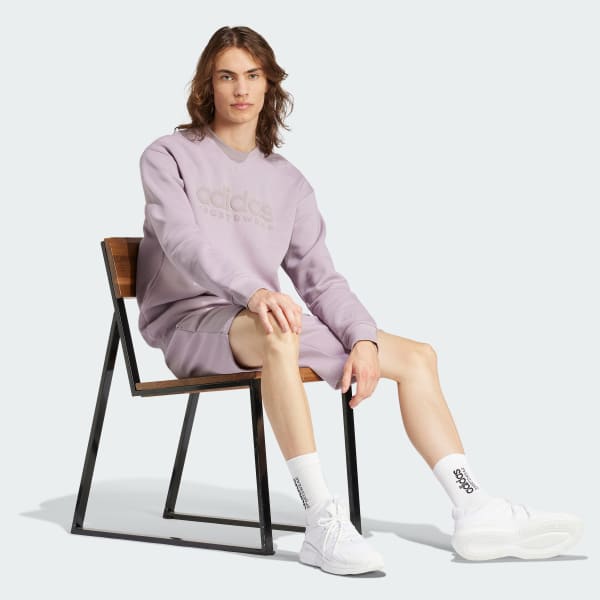 adidas ALL SZN Fleece Graphic | Lifestyle adidas - Men\'s Purple Shorts US 