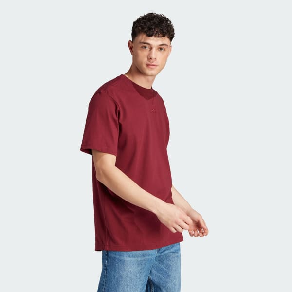 Mens burgundy cheap adidas t shirt