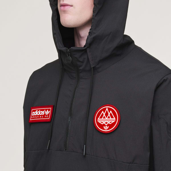 SPZL FC スモック　アノラックジャケット US:Mサイズ(日本規格:XL) アディダス SPZL F.C.スモック - ブラック | アディダス ジャパン