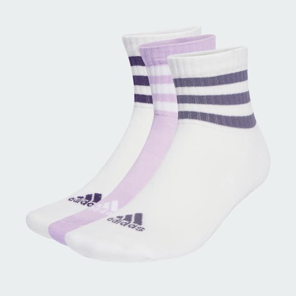 Λευκό 3-Stripes Cushioned Sportswear Low-Cut Socks 3 Pairs