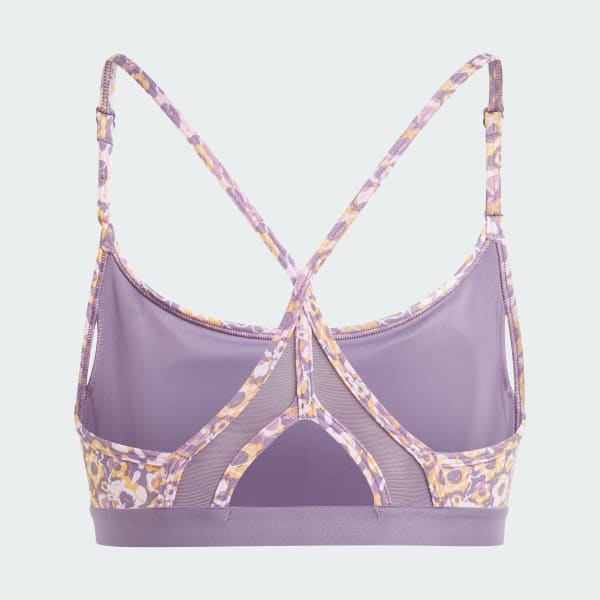 Violeta Top Deportivo Aeroreact Estampado Floral