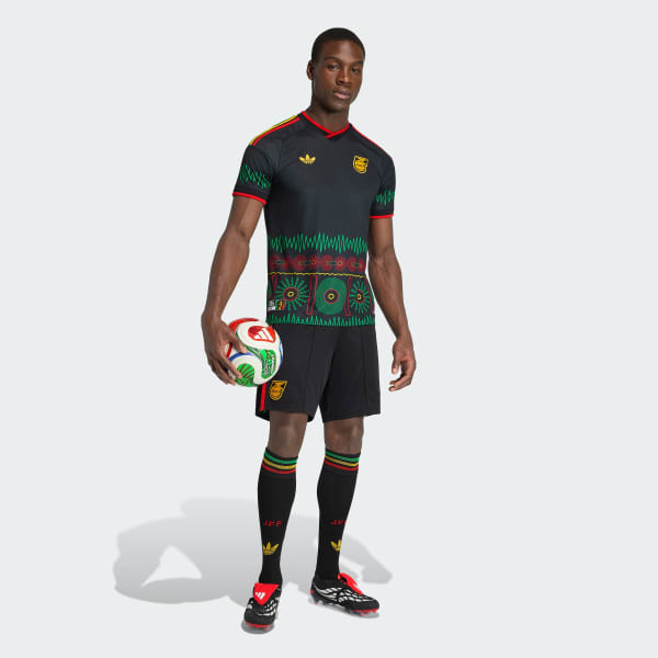 Schwarz Jamaika 26 x Bob Marley Auswärtsshorts