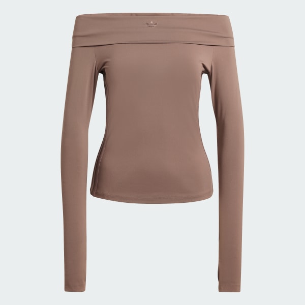 Brun OFF-SHOULDER LONG SLEEVE Overdel