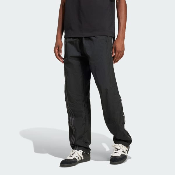 Sort Fashion Side Mesh Zip bukser