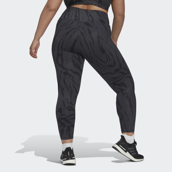 gris Legging 7/8 Optime Training Icons Print