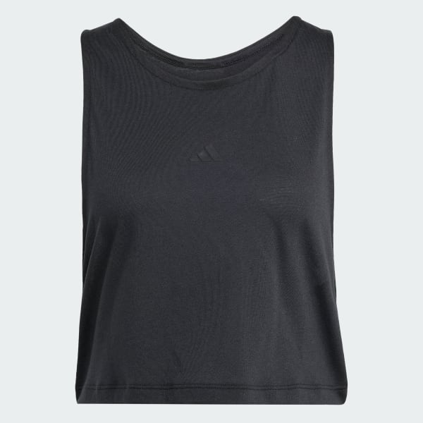 Svart Yoga Essentials Cropped linne