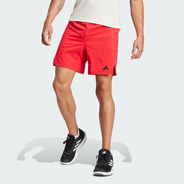 Red Designed for Training Workout Shorts