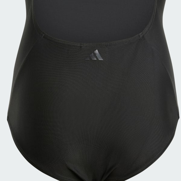 Black Performance Big Bars Swimsuit Kids