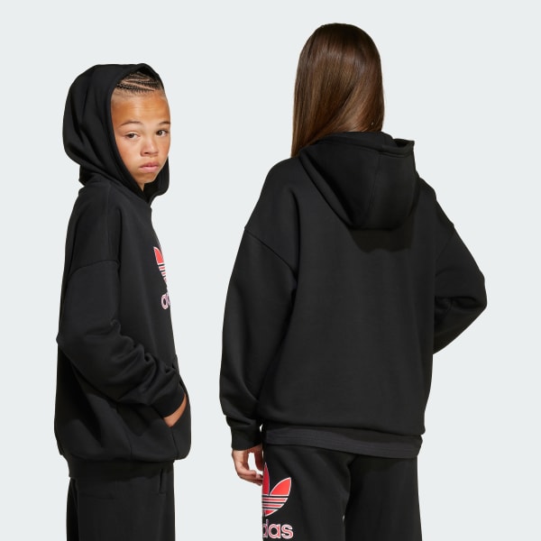 Black Trefoil Hoodie Kids