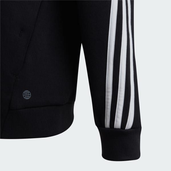Black Future Icons 3-Stripes Full-Zip Hooded Track Top