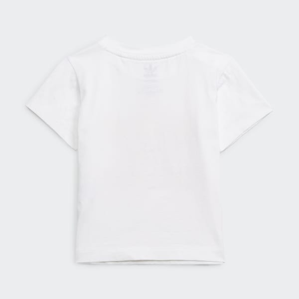 Blanc Ensemble short et t-shirt graphique Logo