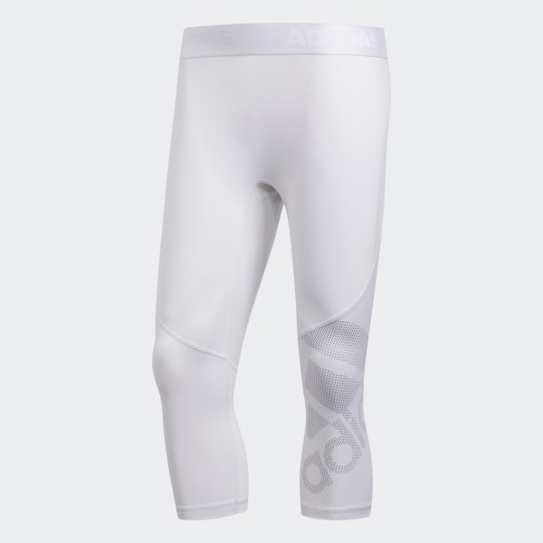 Adidas Alphaskin Badge Of Sport 3 4 Tights White Adidas Us