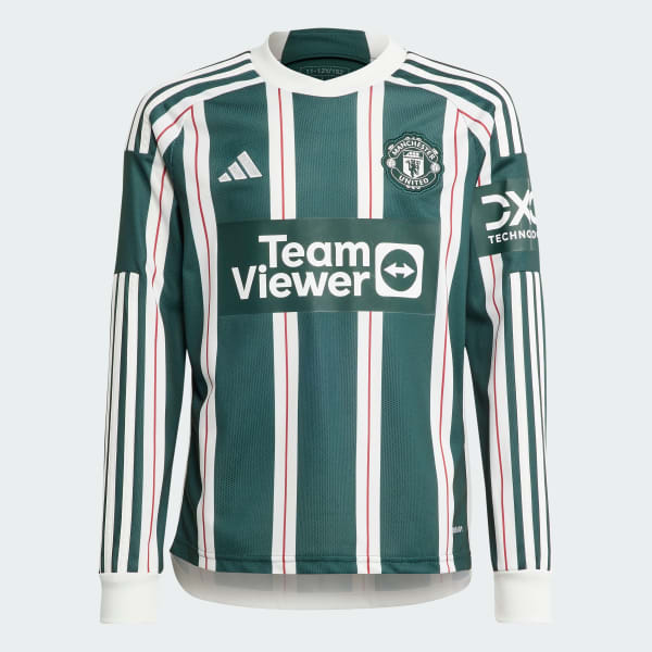 Πράσινο Manchester United 23/24 Long Sleeve Away Jersey Kids