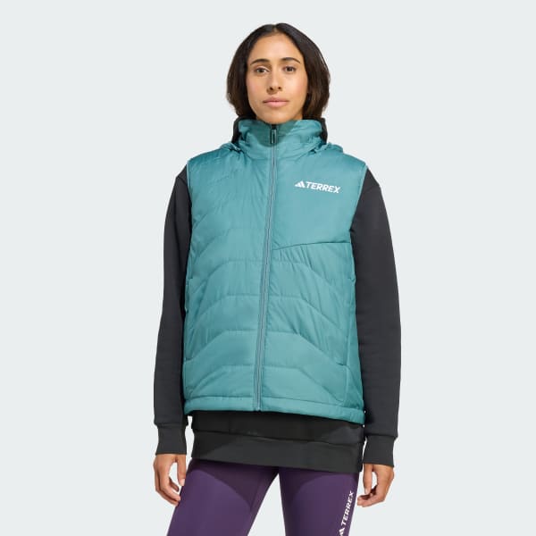 Green Terrex Multi Climawarm Insulated Hooded Vest
